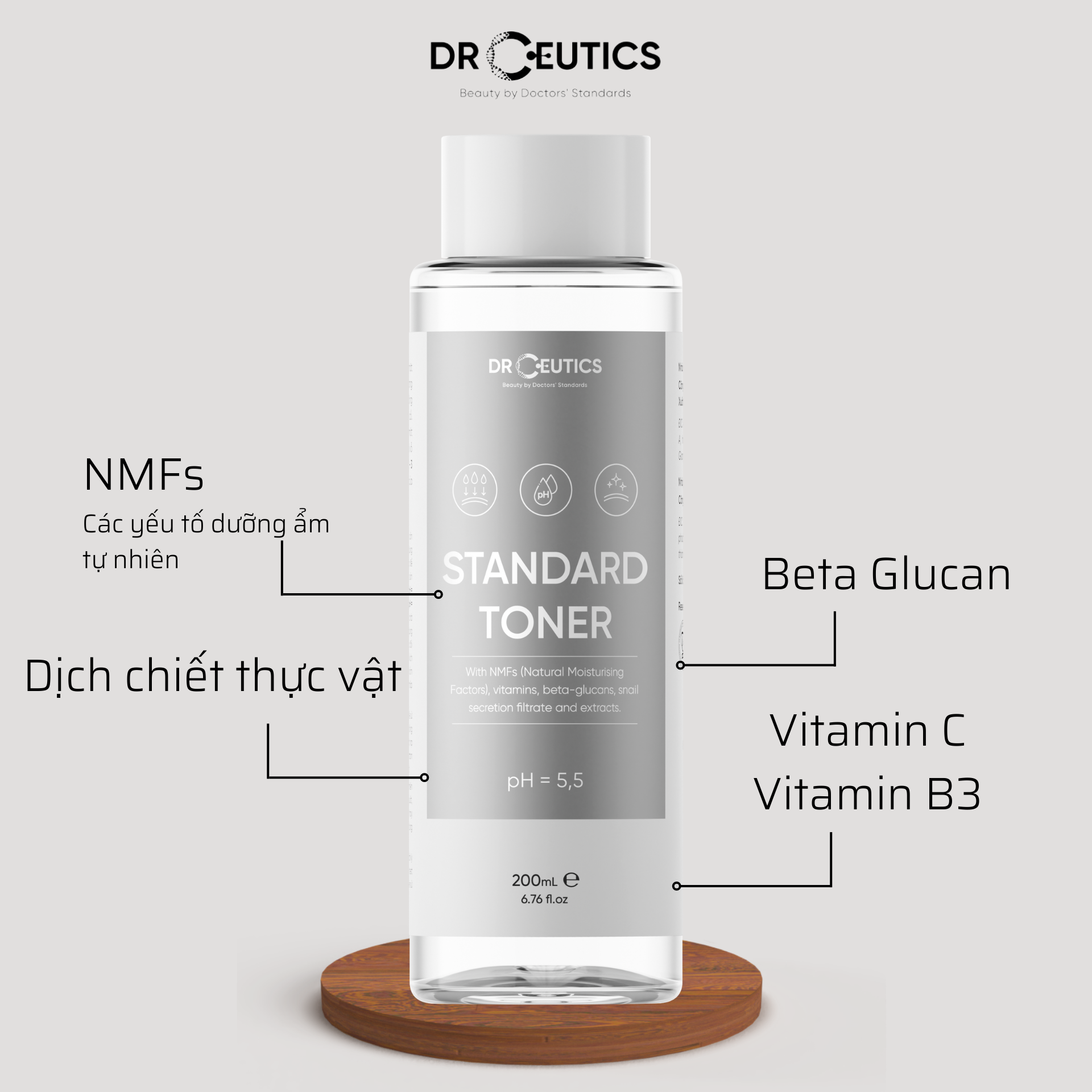 DRCEUTICS Standard Toner Cấp Ẩm Cho Da Thường (200ml)