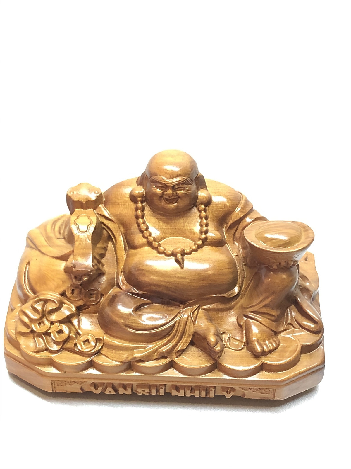 Tượng Phật Di Lặc để ô tô gỗ bách xanh thơm TM12198