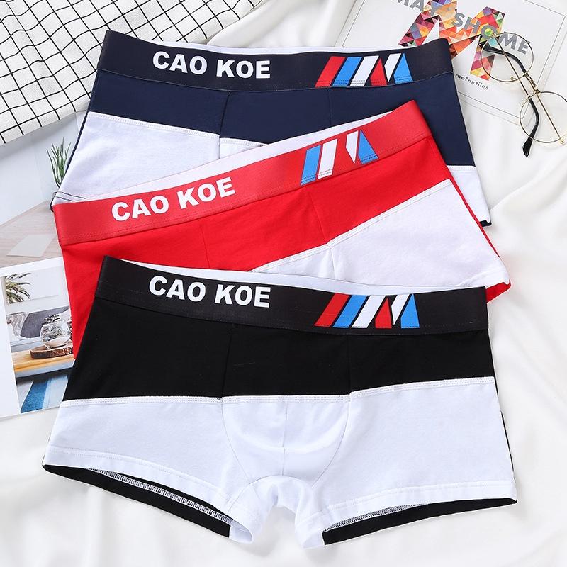 Quần lót nam - Quần đùi boxer nam CAO KOE cho Học sinh trẻ trung, sinh viên cá tính cotton nguyên chất 100% thoáng khí