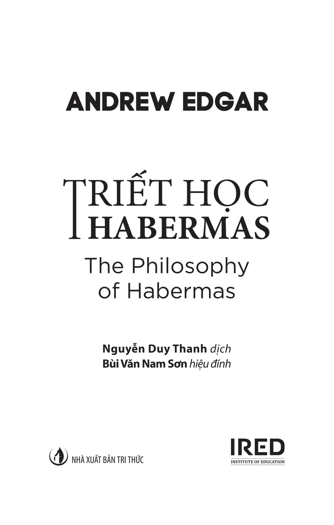 Sách - Triết học Habermas - The Philosophy of Habermas - Bìa Cứng