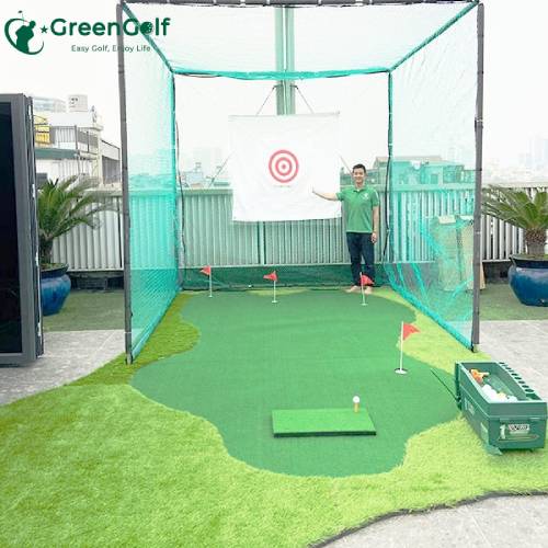 Bộ Lưới khung sắt tập golf 3x3x3m [GIÁ SIÊU SỐC