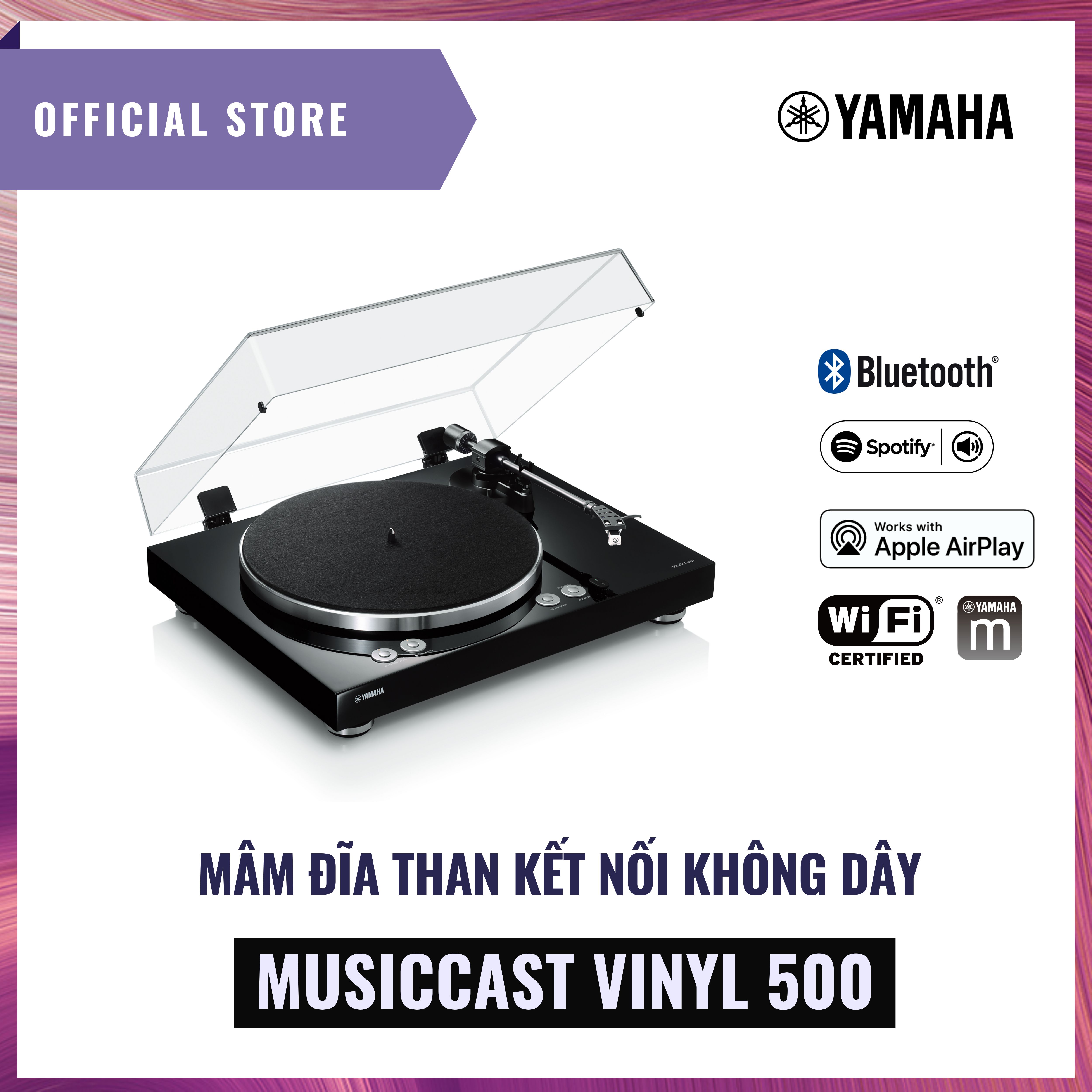 Máy Chạy Đĩa Than YAMAHA TT N503 (MusicCast VINYL 500) - Kết nối không dây - Phát Nhạc Đa Phòng - Hàng Chính Hãng