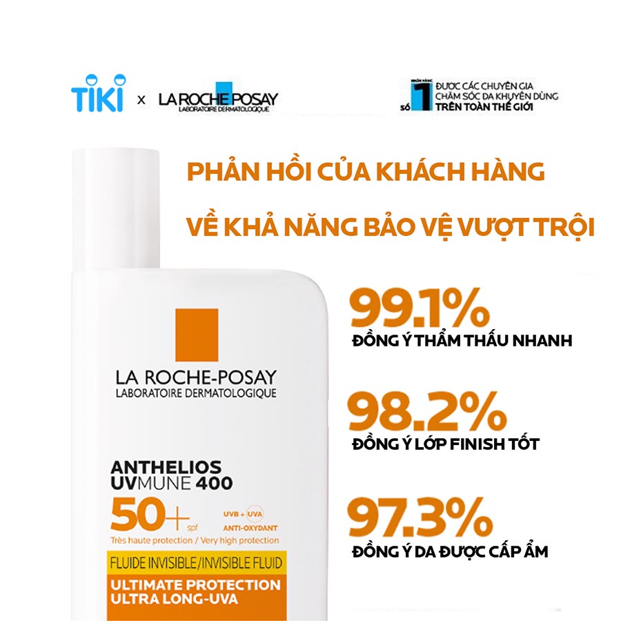 Sữa chống nắng tia UVA dài La Roche-Posay Anthelios UV Mune 400 50ml