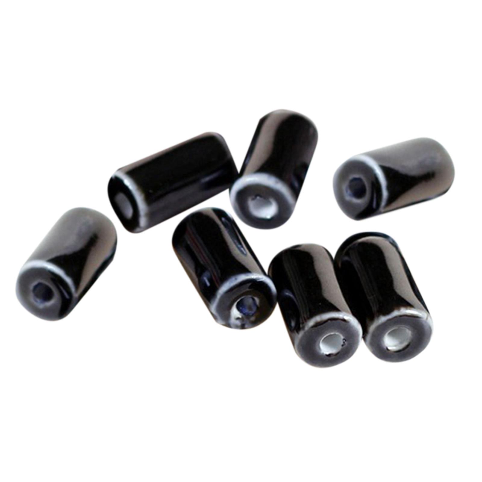 10Pcs Ceramic Tube Spacer Beads For Jewerly Making Earring Bracelet