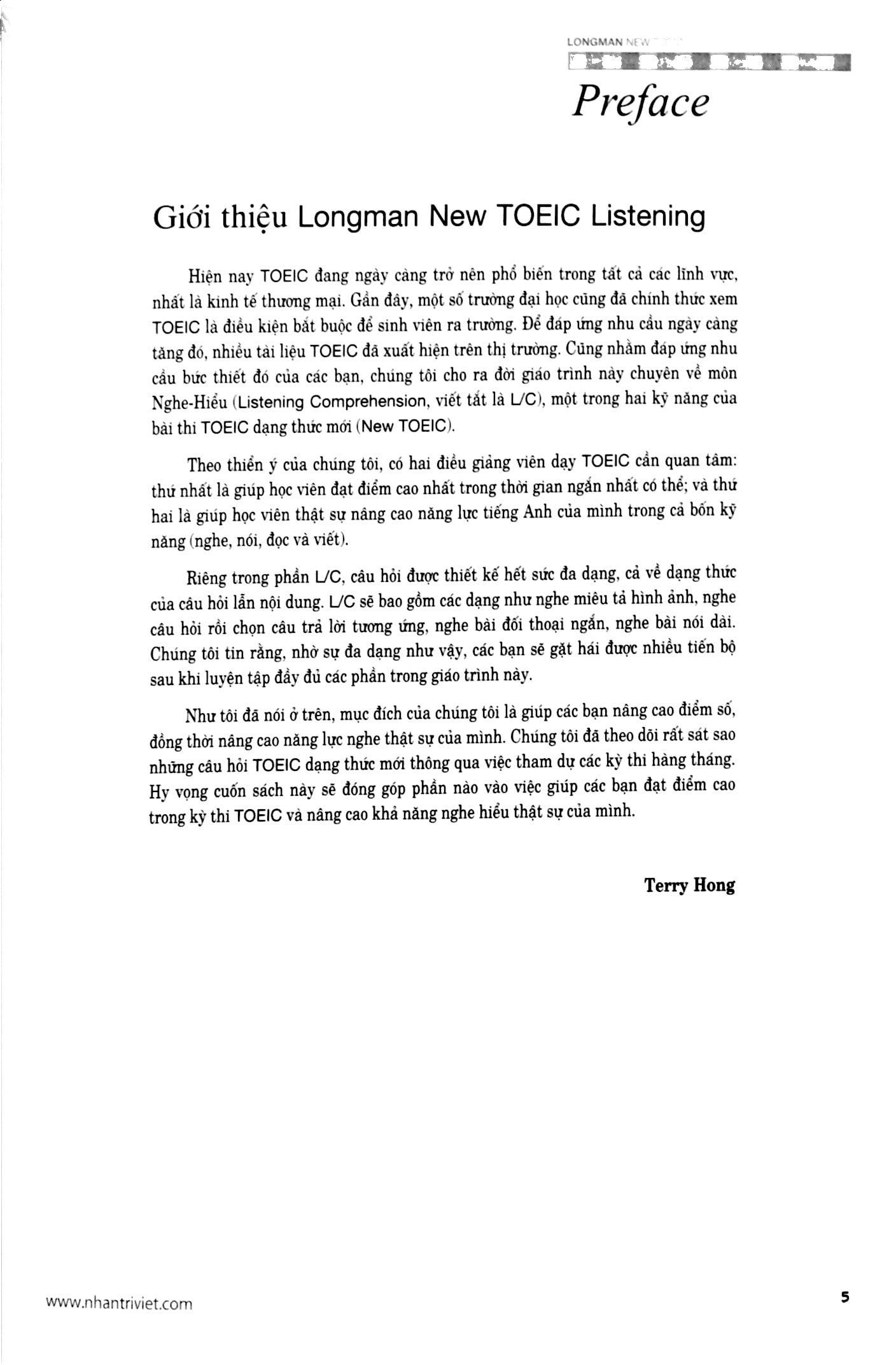 Sách Longman New TOEIC Listening Comprehension (Kèm CD) - ảnh 5