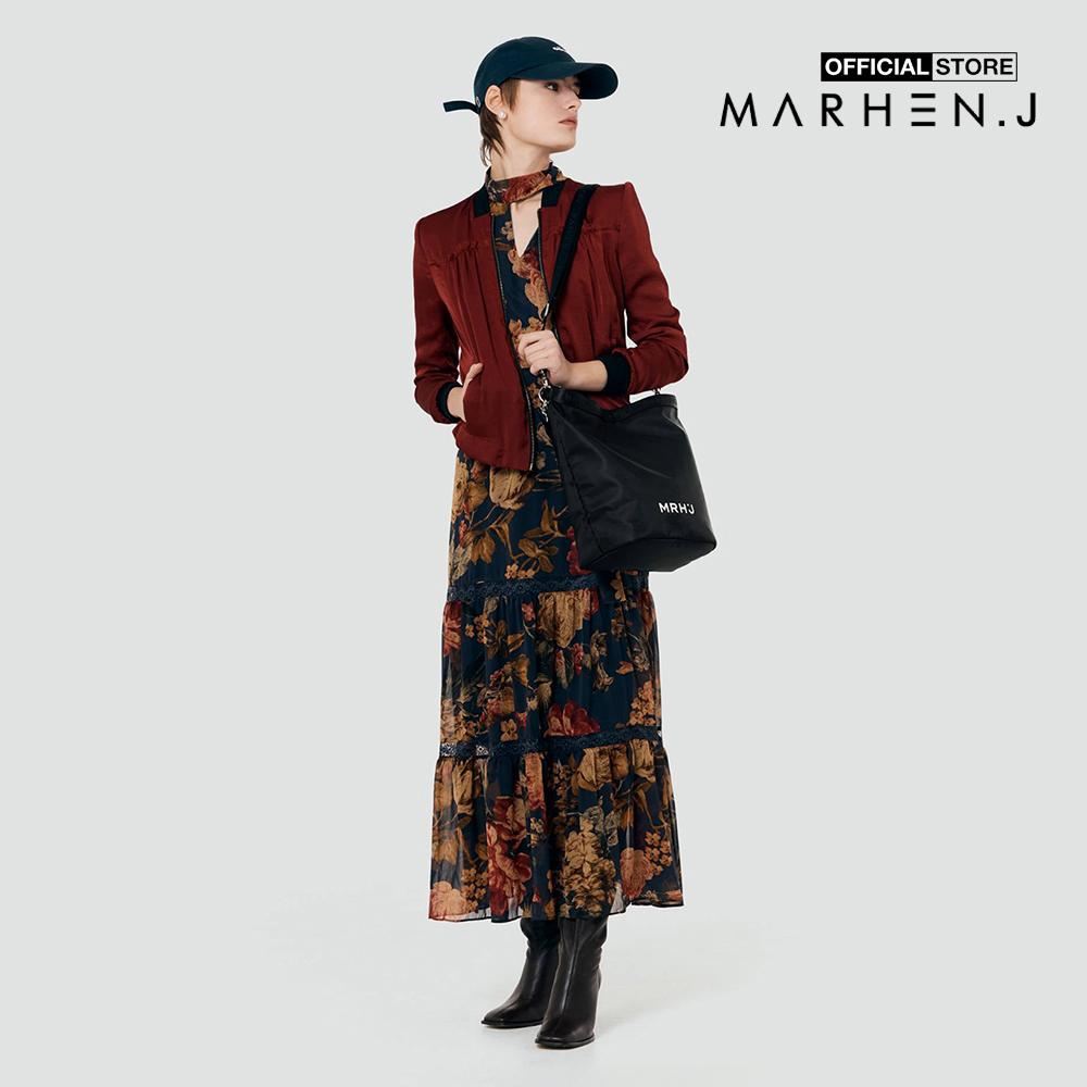 Marhen.J - Túi đeo vai chữ nhật nắp gập Manon MJ22DMANON-BK