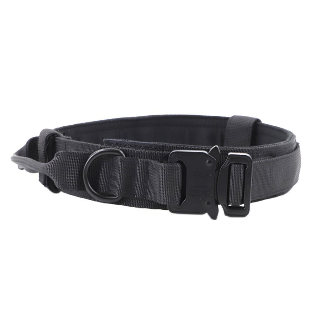 Dog Collar Classic Solid Colors with D-Ring for Medium Large Dogs Black