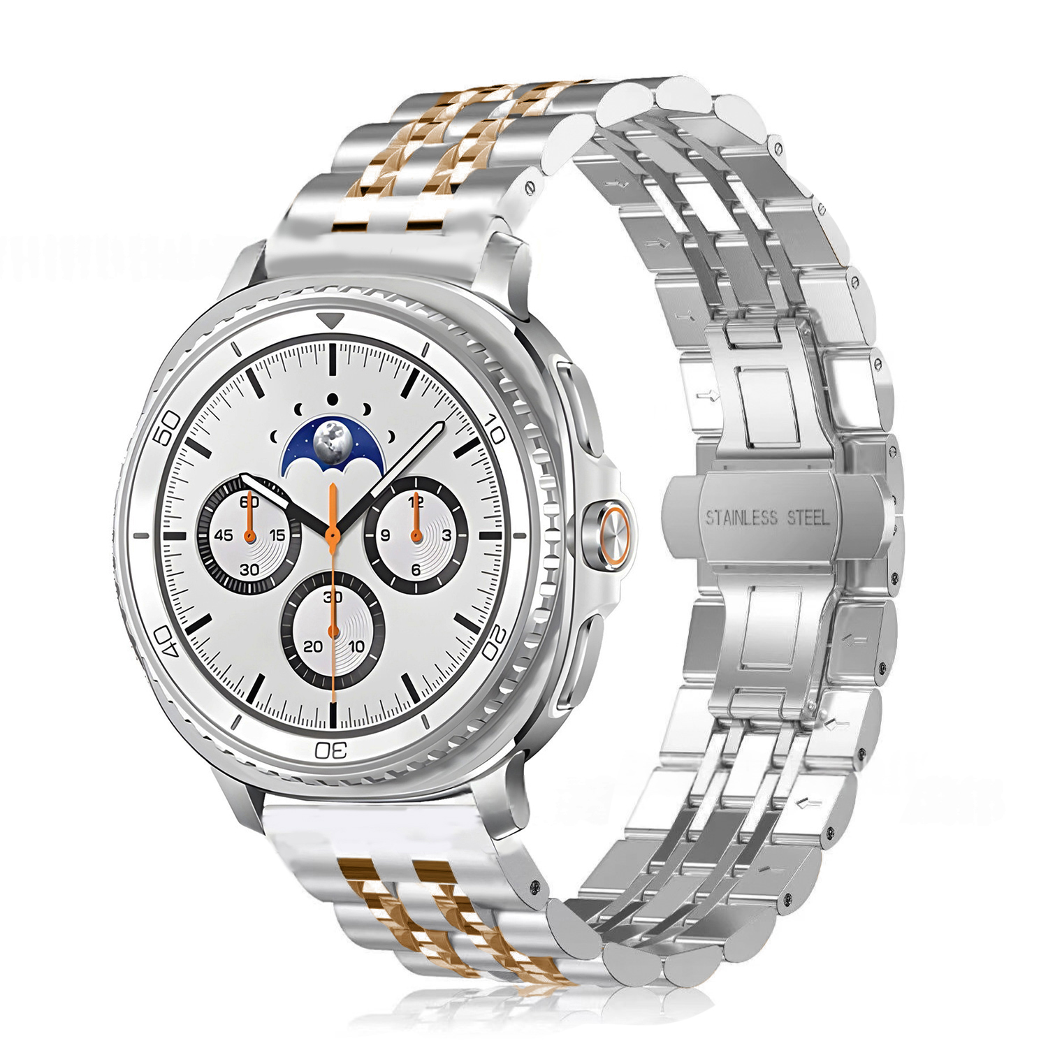 Dây Thép Mắt Xích cho Samsung Galaxy Watch 8 40mm / 44mm & Galaxy Watch 8 Classic 46mm - Hàng Chính Hãng