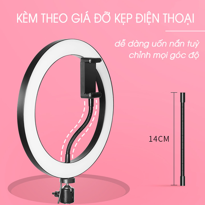 Đèn led ring livestream, chụp ảnh, makeup 26cm CN-R640