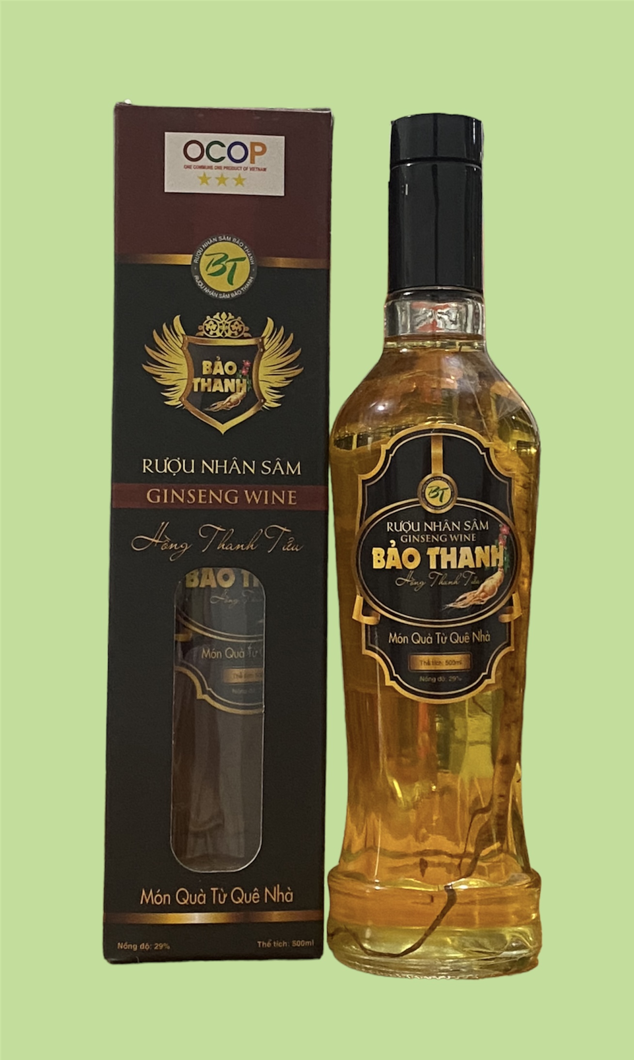 Rượu nhân sâm Bảo Thanh 500ml(chai putin)