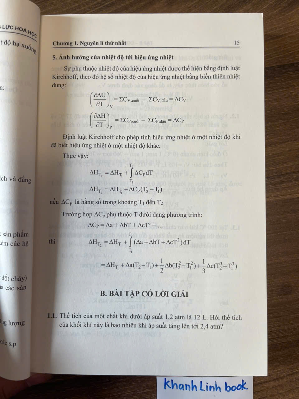 Sách - Bài tập Hoá lí (Tập I + Tập II): Cơ sở nhiệt động lực học và Cơ sở Hoá học lượng tử