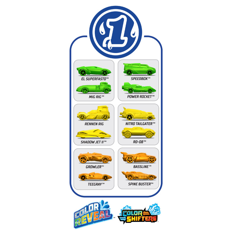 Đồ Chơi HOT WHEELS Siêu Xe Đổi Màu GYP13 - Giao hàng ngẫu nhiên