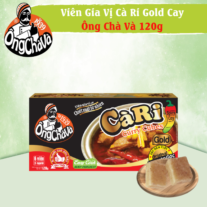 Viên Gia Vị Cà Ri Gold Cay Ông Chà Và Gold 120gr