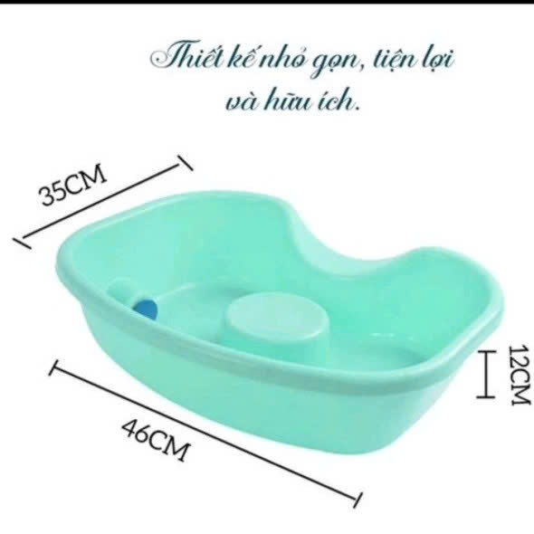 Chậu Gội Đầu Tại Nhà, Tại Giường Cho Người Già, Người Bệnh, Trẻ Em, Bà Bầu MÀU XANH