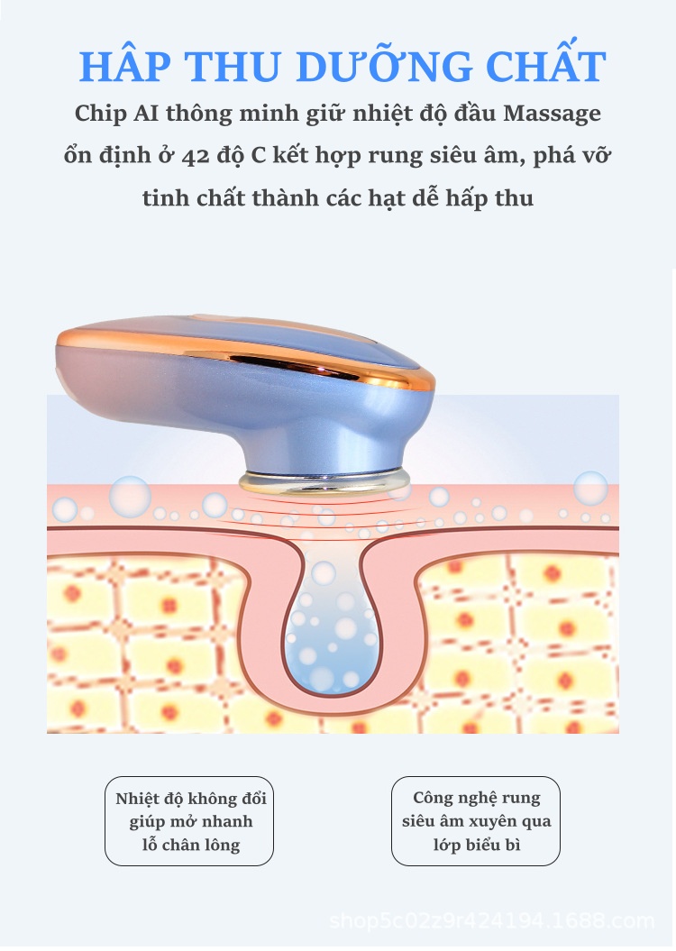 Máy rửa mặt cảm biến massage nhiệt trẻ hóa da cao cấp LSM-622-LingShiman