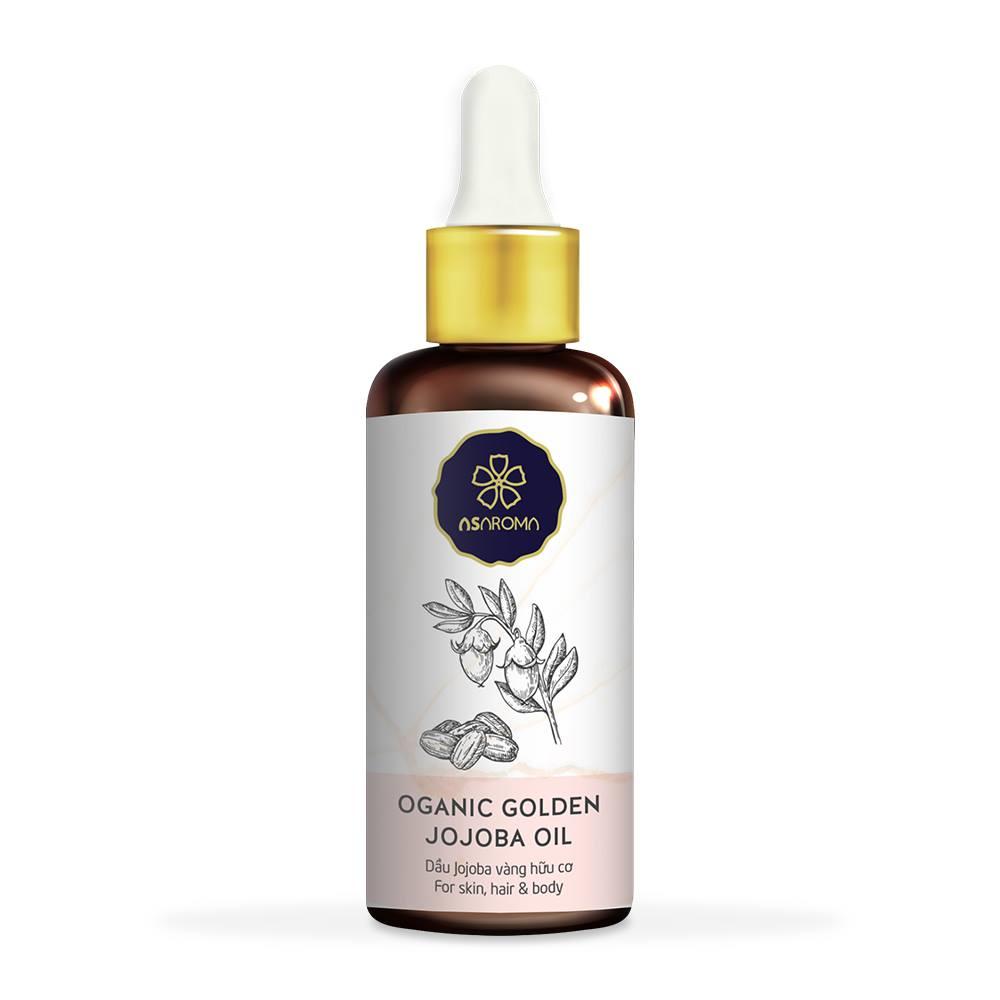 Tinh Chất Dưỡng Da Jojoba Organic Cấp Ẩm Chống Lão Hóa Làm Căng Bóng Da, Ủ Dưỡng Tóc, Dưỡng Môi Asaroma 30ml