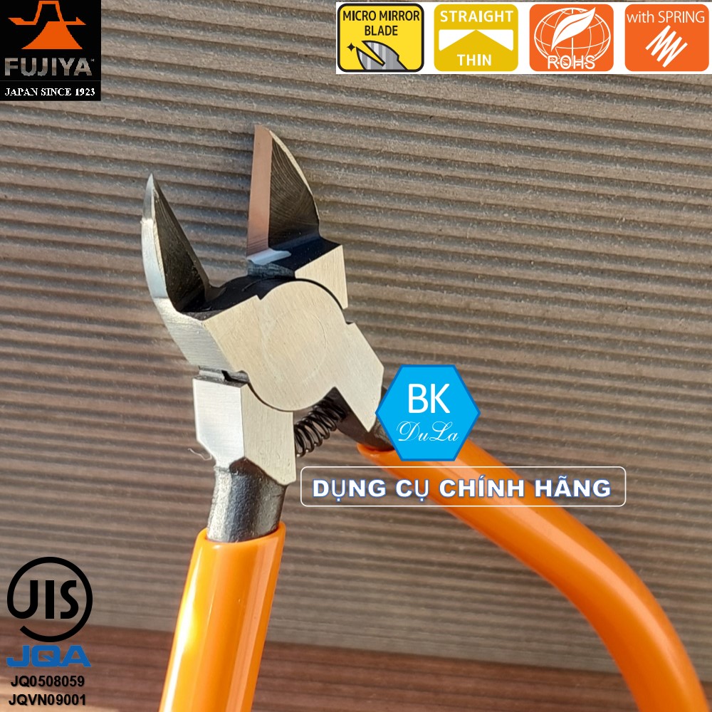 Kìm cắt nhựa - Kìm cắt Bavia lưỡi bằng 4.5inch /110mm Fujiya APN-110FS GENUINE công nghệ Nhật Bản