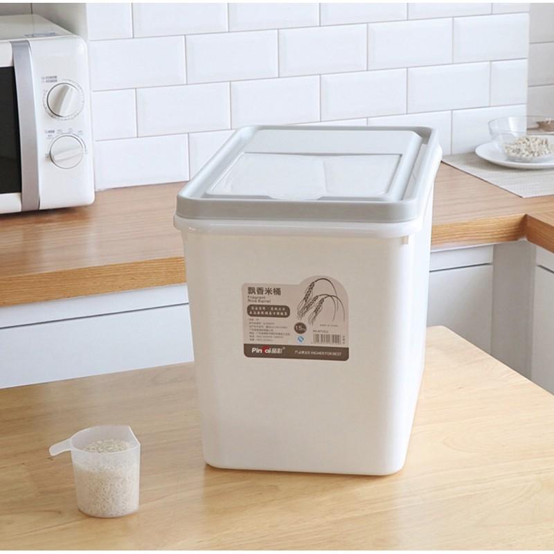 Thùng gạo nắp mở 10kg, 15kg mã 3511, 3512