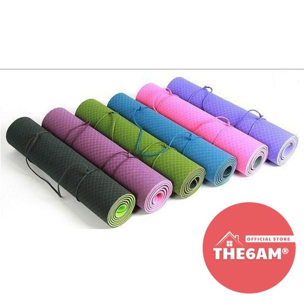 Thảm Tập Yoga Cao Cấp 2 Lớp _ Thảm Yoga Chống Trượt Dày 6mm