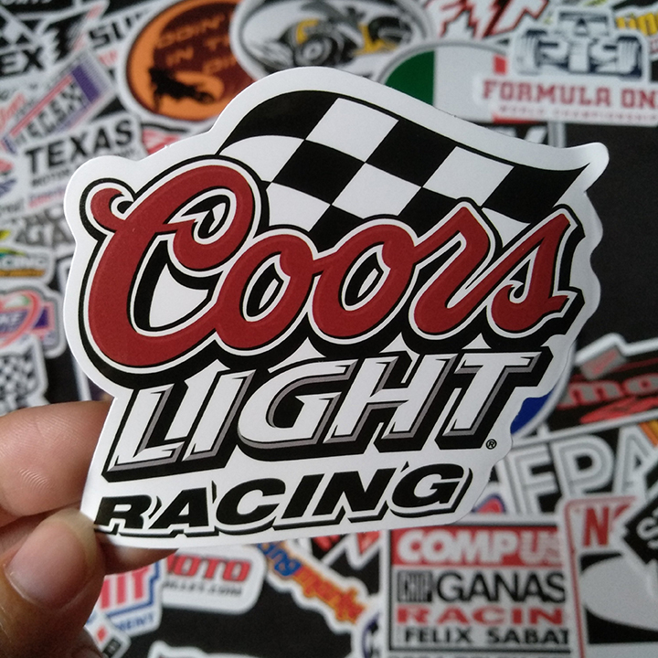 Bộ Sticker dán cao cấp chủ đề RACING - Dùng dán Xe, dán mũ bảo hiểm, dán Laptop