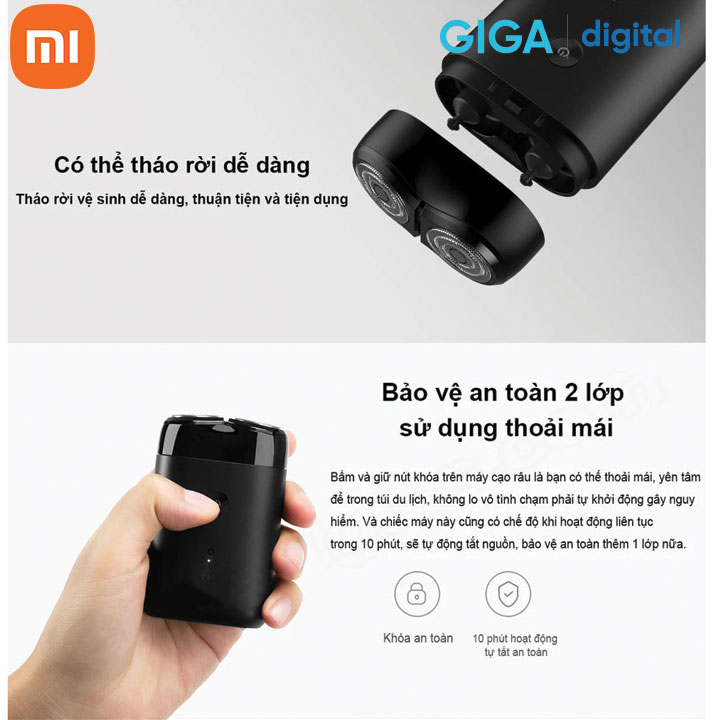 Lưỡi dao cạo râu 2 đầu thay thế cho cạo râu Xiaomi Mijia MSX201 Hàng Chính Hãng