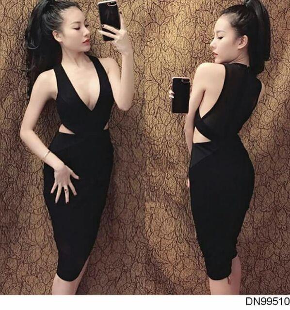 Đầm sexy ngực sâu hở eo
