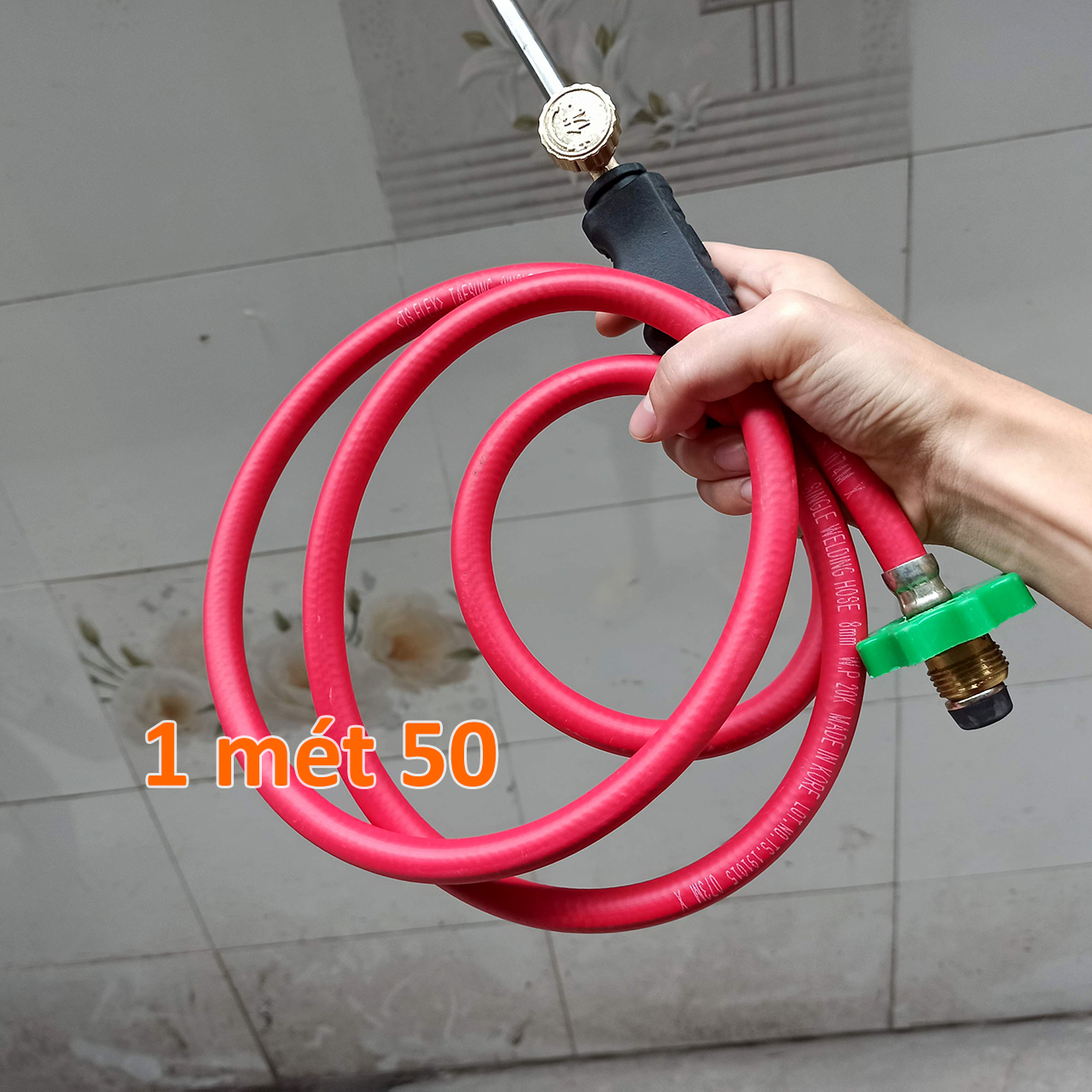 Khò ga công nghiệp cán dài 60cm ống lửa Φ50mm dây gas 1m50