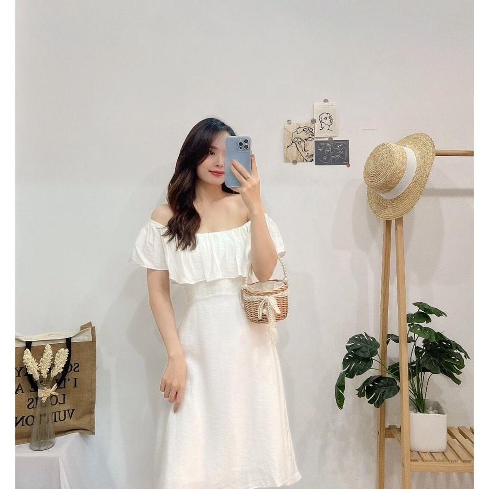 ĐẦM TRẮNG ĐI TIỆC, ĐI BIỂN MẶC 2 KIỂU XỊN SÒ