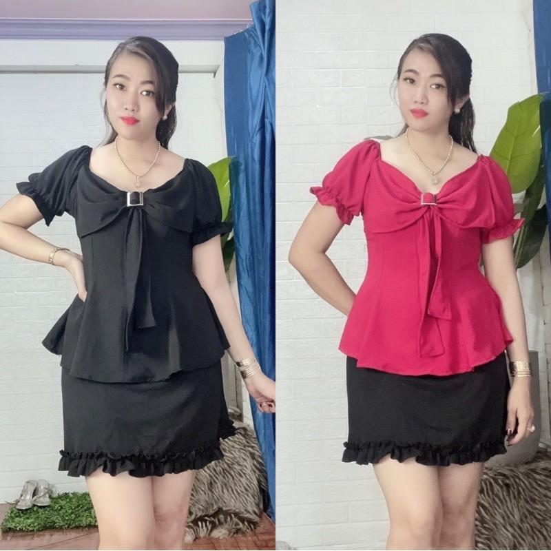 Áo peplum vải đũi Big size