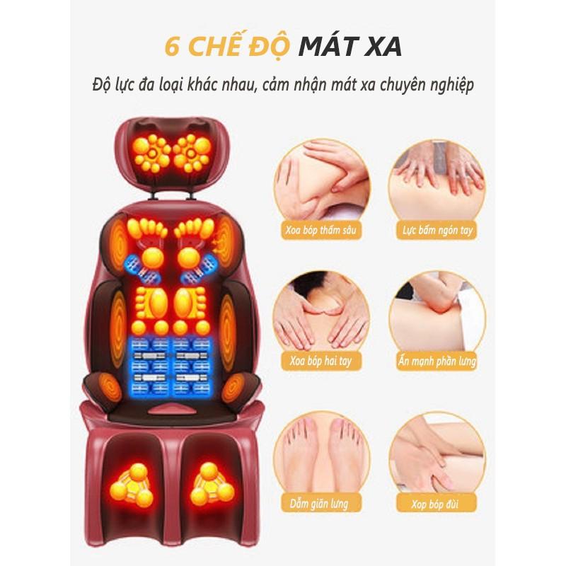 Ghế massage trị liệu hồng ngoại matxa toàn thân, xoa bóp bấm huyệt giảm đau nhức xương khớp, cho giấc ngủ sâu