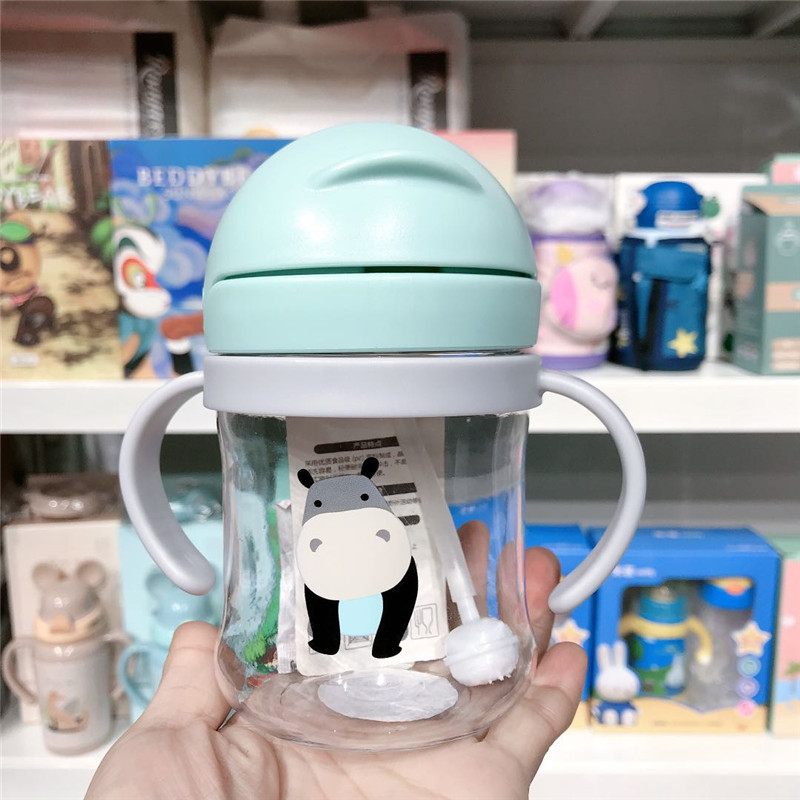 Bình tập uống nước 250ml cho bé từ 6 tháng có van chống sặc được làm từ nhựa Tritan an toàn cho bé