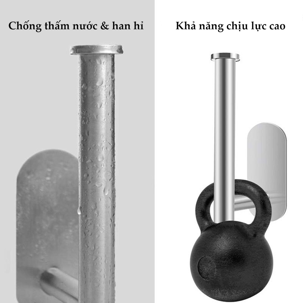 Móc treo đồ dán tường Inox 304, không cần khoan MIHOCO 321