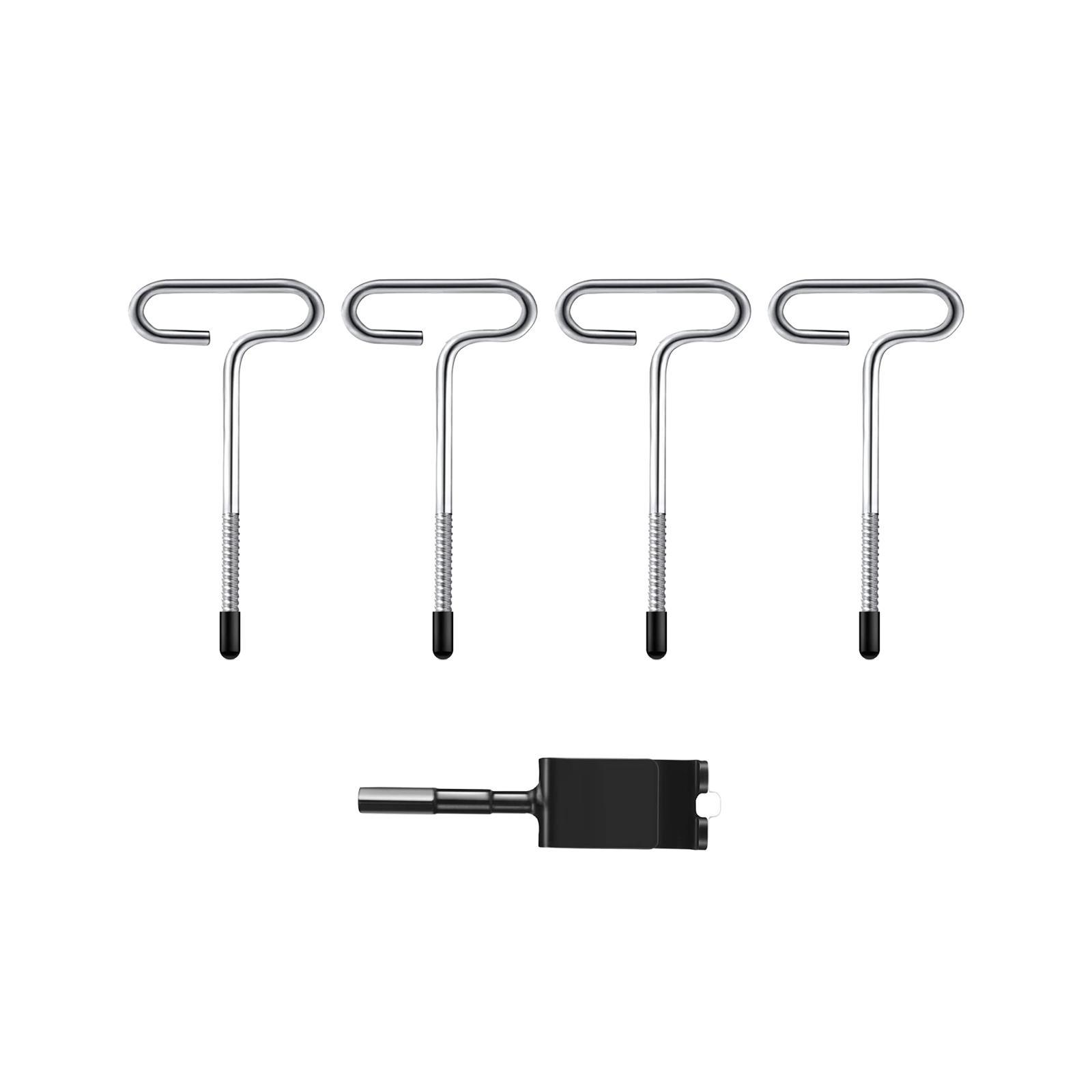 Ice Anchor Drill Adapter with Threaded Peg Ice Fishing Shelter Stake Nail, Ice Fishing Anchors Tool for Ice Insert Sewing