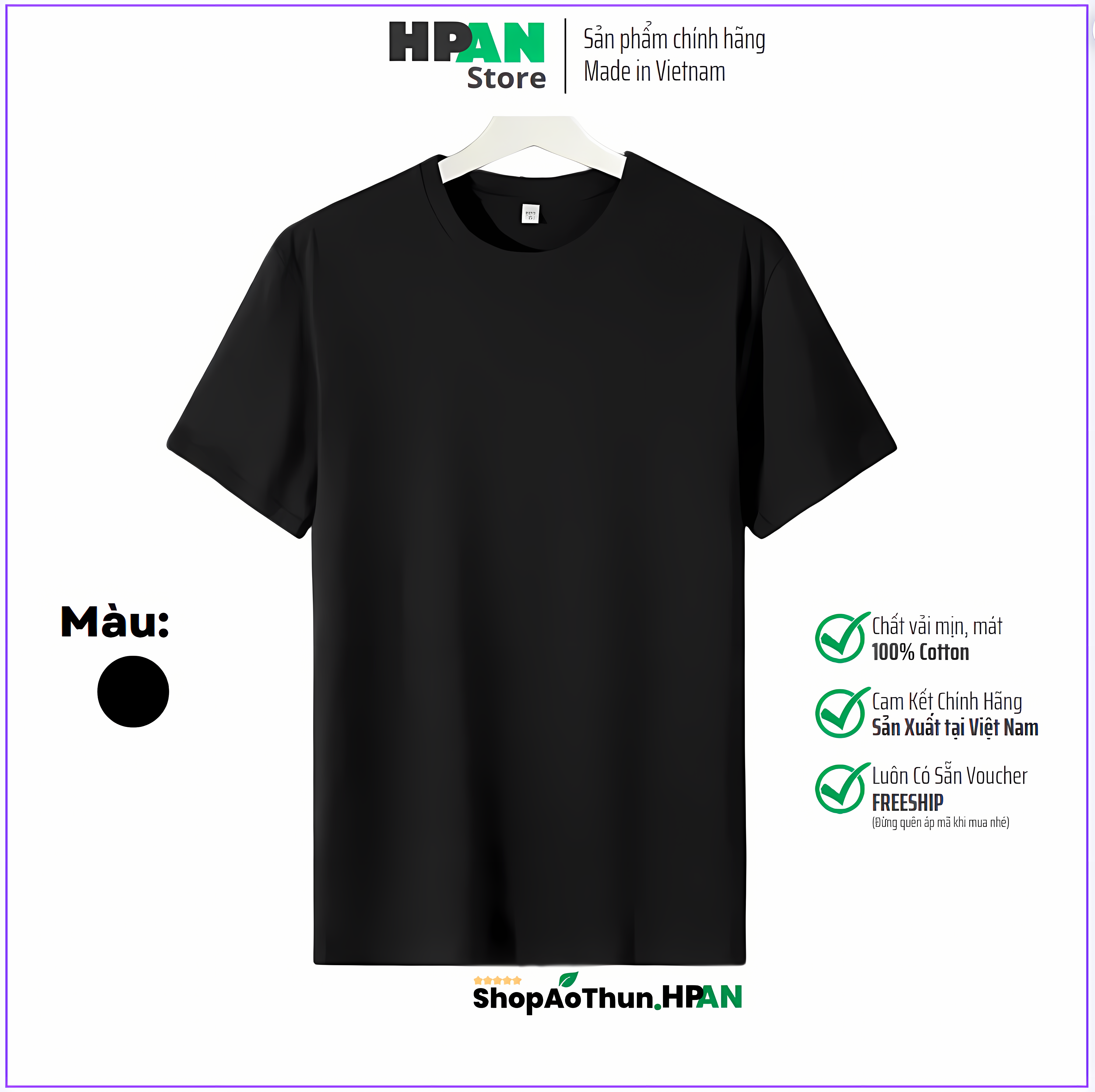 HPAN Store - ÁO THUN BASIC CỔ TRÒN - MADE IN VIETNAM