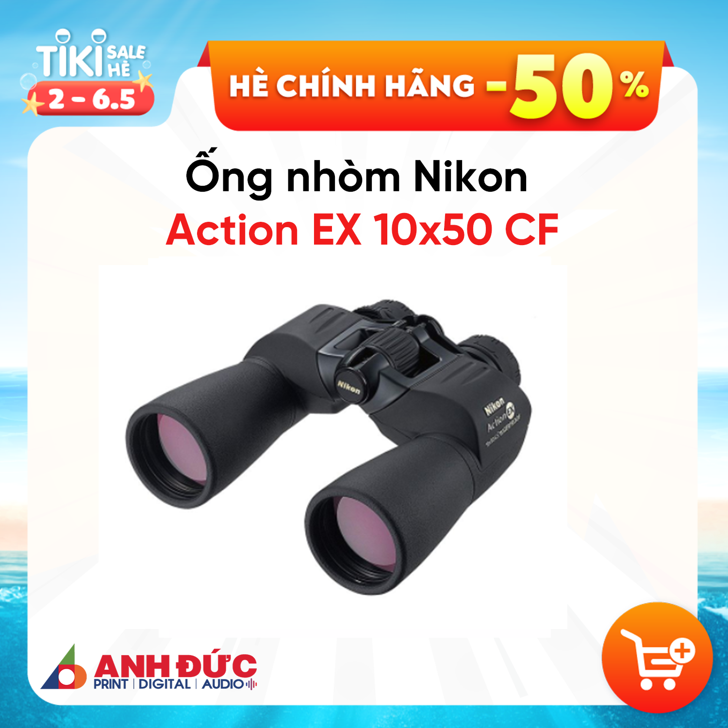 Ống Nhòm Nikon Action EX 10x50 Waterproof - Hàng Chính Hãng