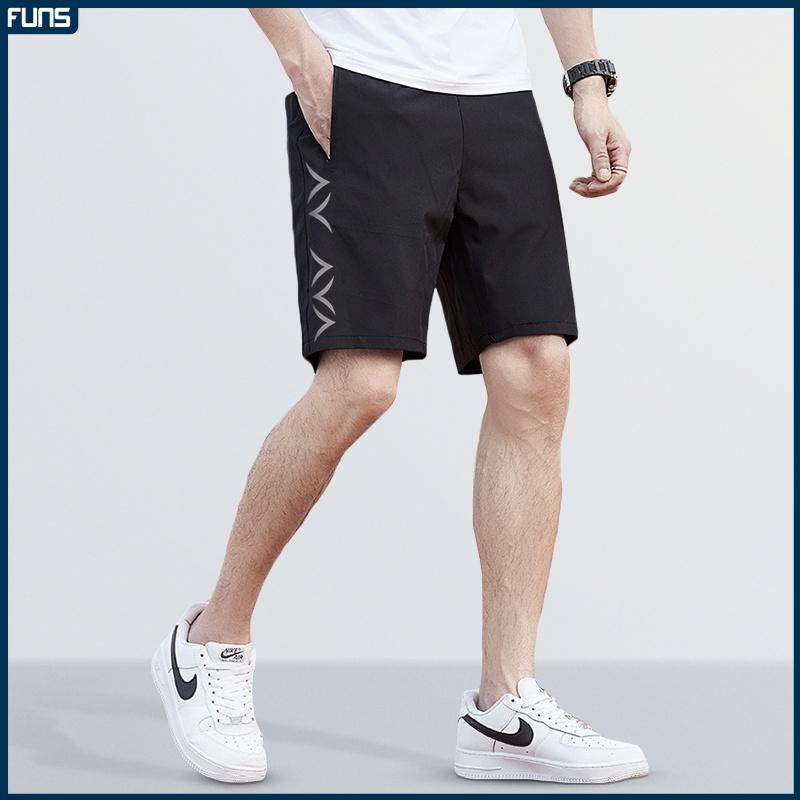 Quần short nam đẹp FUNS mã KC-N dáng lửng thun trơn ngắn vải gió bó phong cách mùa hè mát mẻ