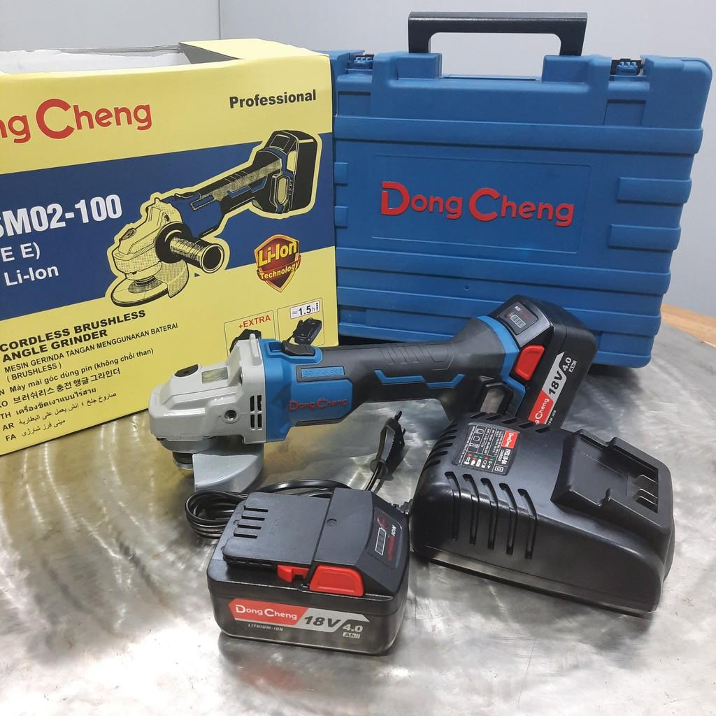 Máy Mài Pin, Máy Mài Góc DongCheng DCSM 02-100 (Động Cơ Không Chổi Than) 18V/4AH- Hàng Chính Hãng