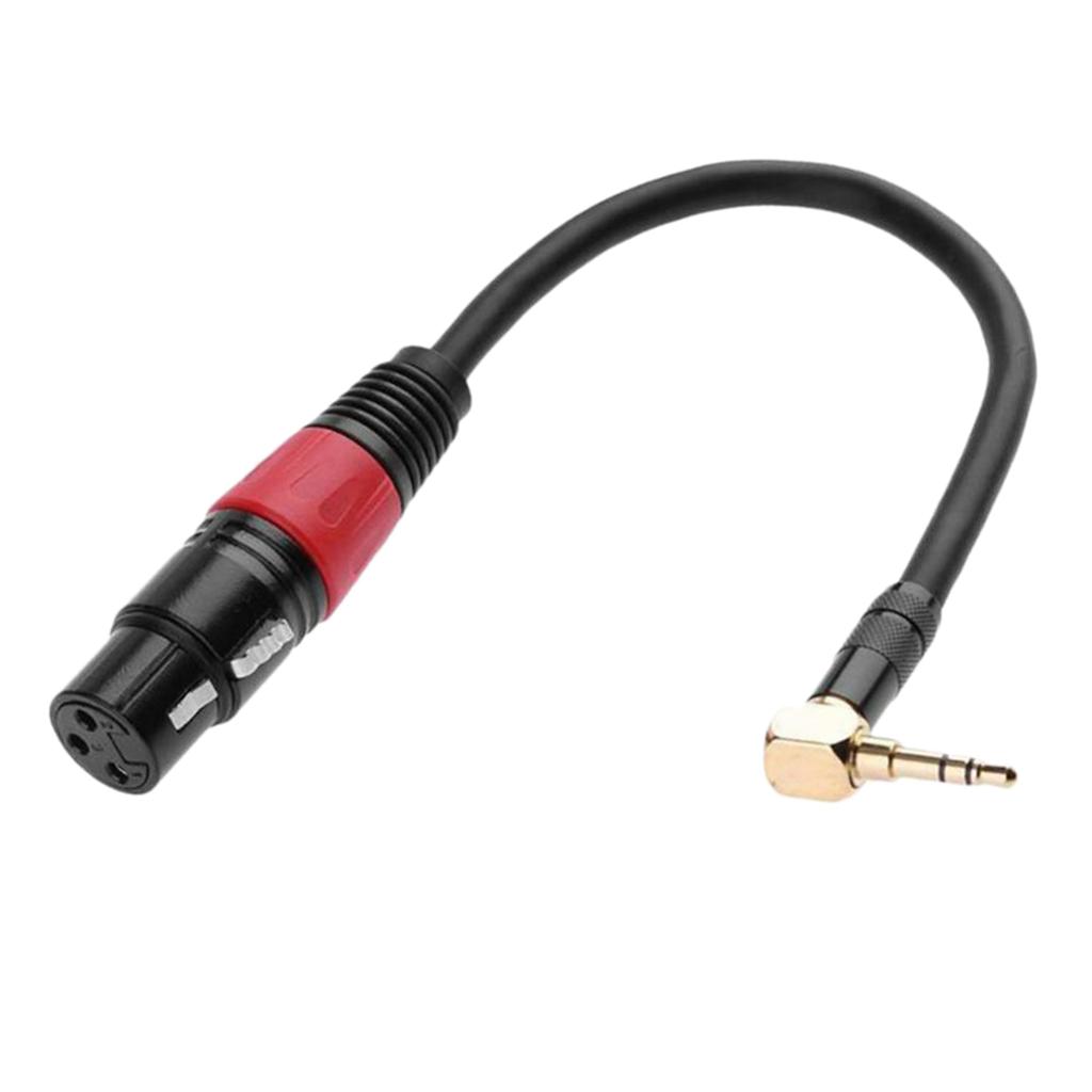 20cm XLR Female to 3.5mm Jack Male Audio Adapter Microphone Cable Microphone Adapter, Wear Resistant