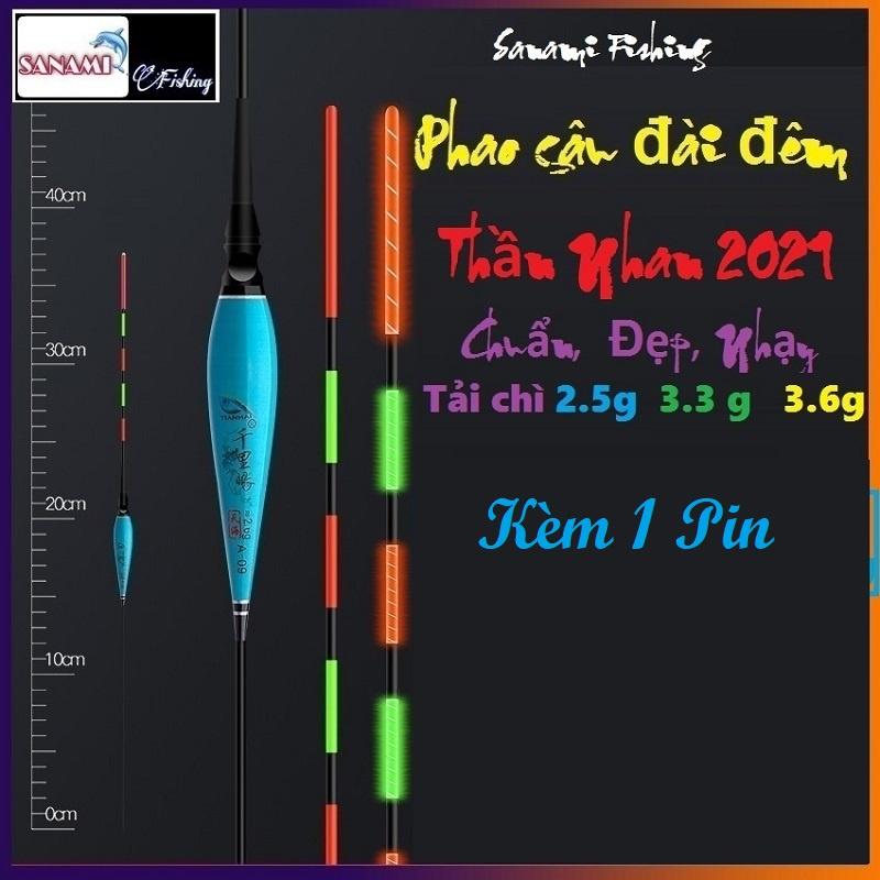 Phao Câu Đài Ngày Đêm Thần Nhãn Nano cao cấp, chất lượng sáng tốt, tăm phao dẻo - Sanami
