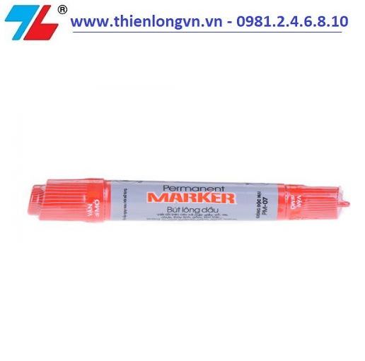 Combo 5 cây bút lông dầu 2 đầu Thiên Long; PM-07 đỏ