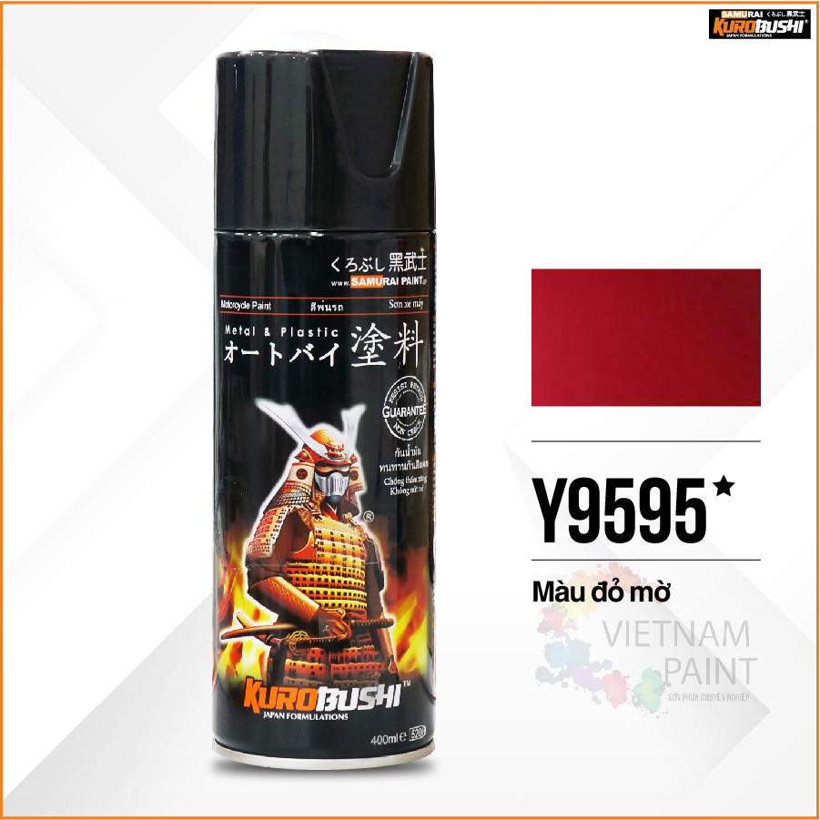 Sơn xịt Samurai Kurobushi -màu đỏ mờ Y9595 (400 ml)