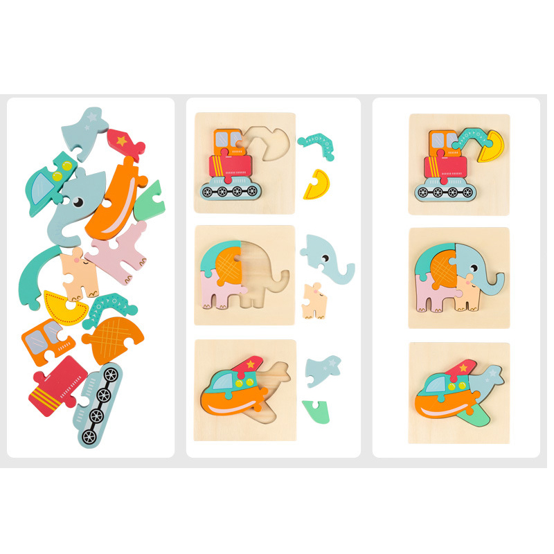 Bảng ghép hình gỗ nổi cho bé tập tư duy ghép hình Tranh xếp hình gỗ cho bé