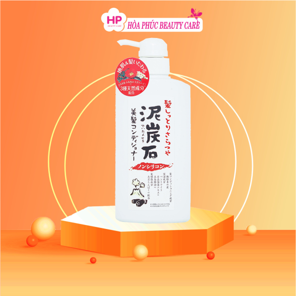Dầu Xả Phục Hồi Tóc Chiết Xuất Than Tre Và Bùn Núi Lửa Pelican Deitanseki Hair Conditioner