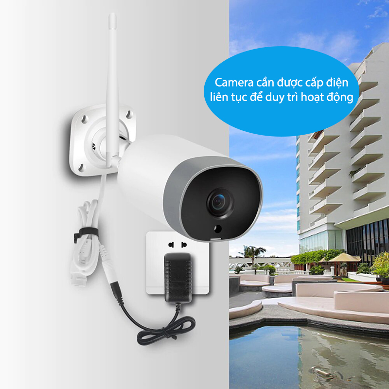 Camera IP wifi chống nước chuyên lắp ngoài trời