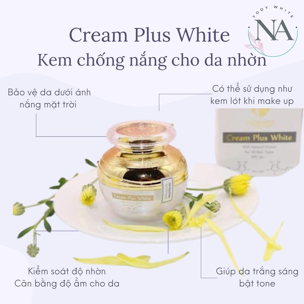 Kem chống nắng cho da nhờn yody white phương anh Cream Plus White - dưỡng trắng và bảo vệ da