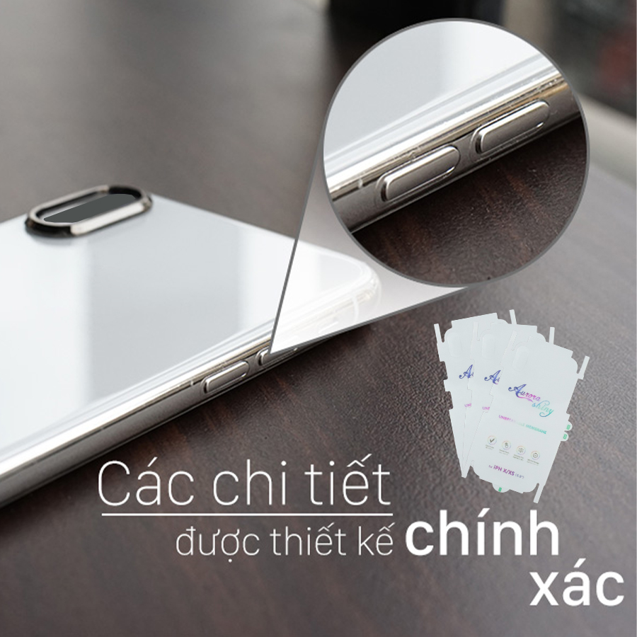 Miếng dán PPF chống vân tay mặt sau và viền cạnh chống trầy xướt cho iPhone - Full dòng máy