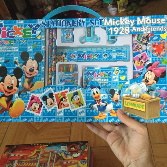 BỘ DỤNG CỤ HỌC TẬP 10 MÓN HÌNH CHUỘT MICKEY DÀNH CHO BÉ