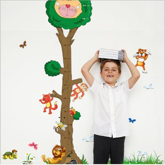 Decal thước đo cây xanh cho bé