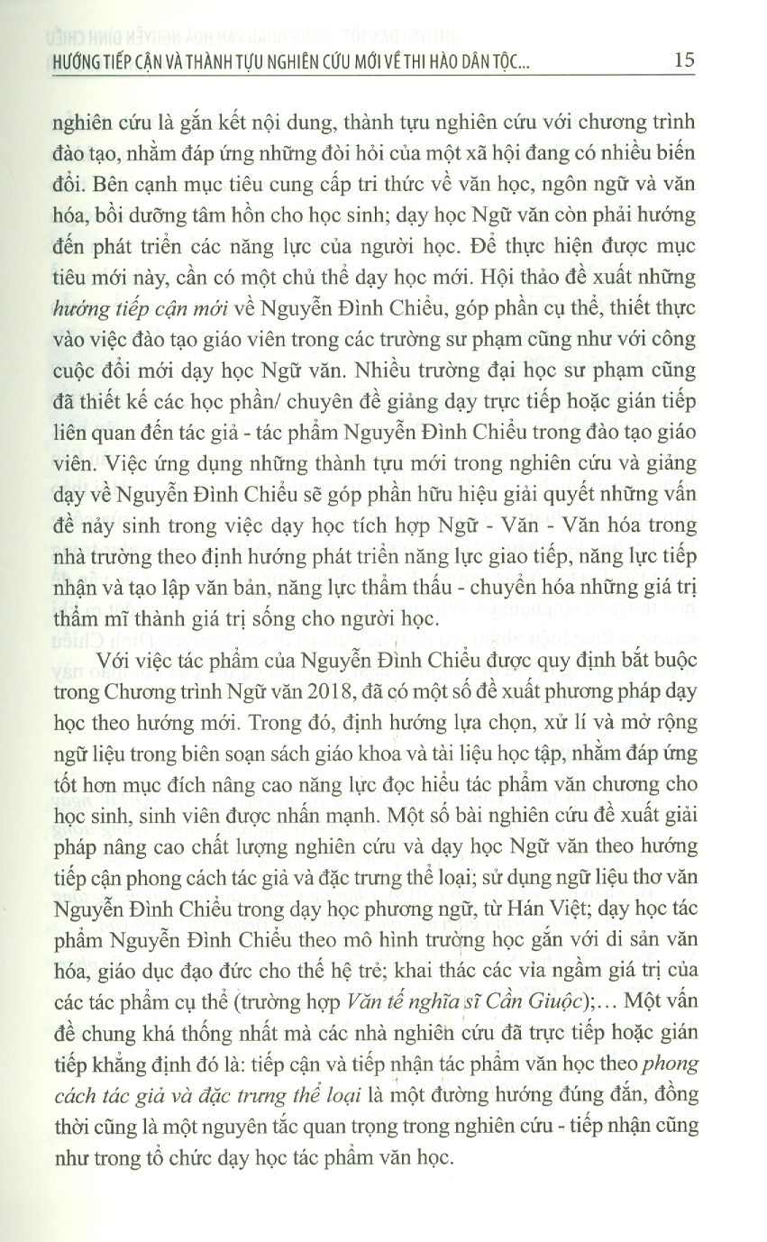 Thi Hào Dân Tộc - Danh Nhân Văn Hoá Nguyễn Đình Chiểu - Hướng Tiếp Cận Và Thành Tựu Nghiên Cứu Mới