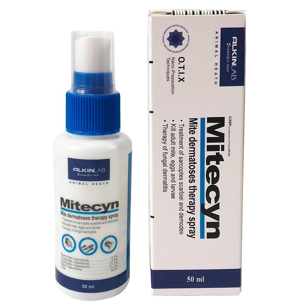 Thuốc xịt MYTECYN - Trị ve ghẻ cho chó mèo